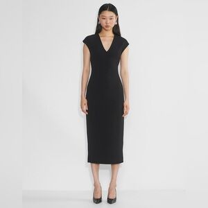 Aritzia Babaton Press Midi Dress in Black Size Medium NWT